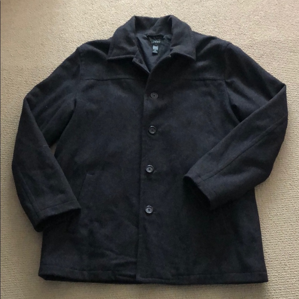 Men’s J Crew pea coat.  Size L. Grey